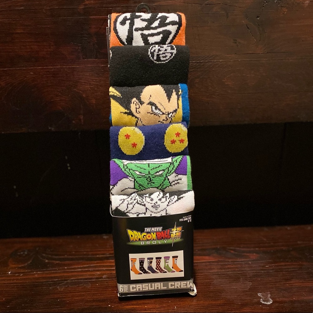 Dragon Ball Z Socks 6 pack